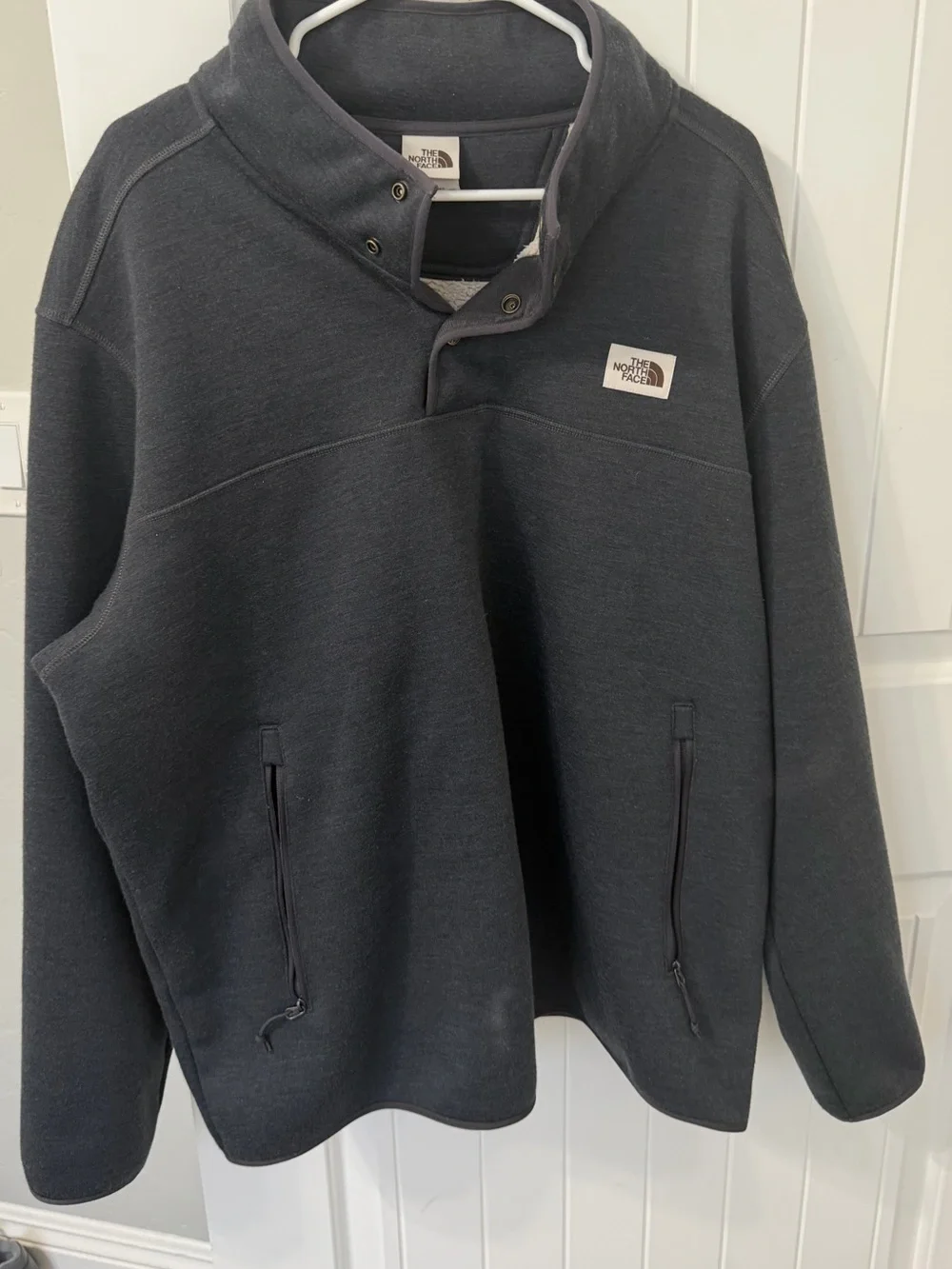 The North Face Charcoal Snap-Neck Pullover Fleece